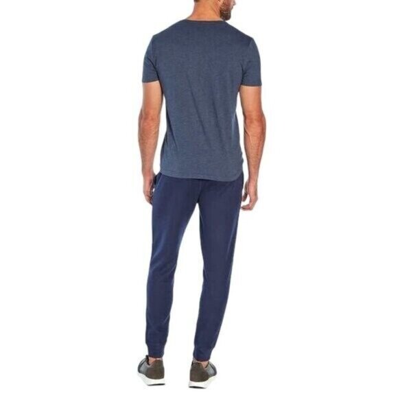 Banana Republic Men's 2-Piece Lounge Set PJs Pajamas Waffle Cotton Blue XL - Picture 3 of 4